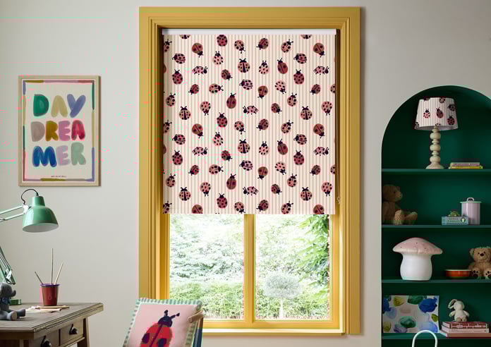 Wee Blue Bell Little Ladybirds, Poppy - Twist&Fit Roller Blind - Image 3